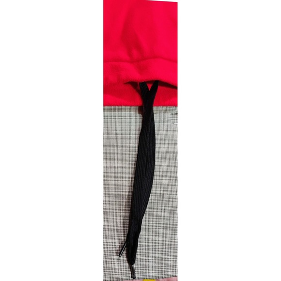 Victoria's Secret PINK Cropped Fleece Pullover L Hot Pink Half Zip Kangaroo - Picture 4 of 9